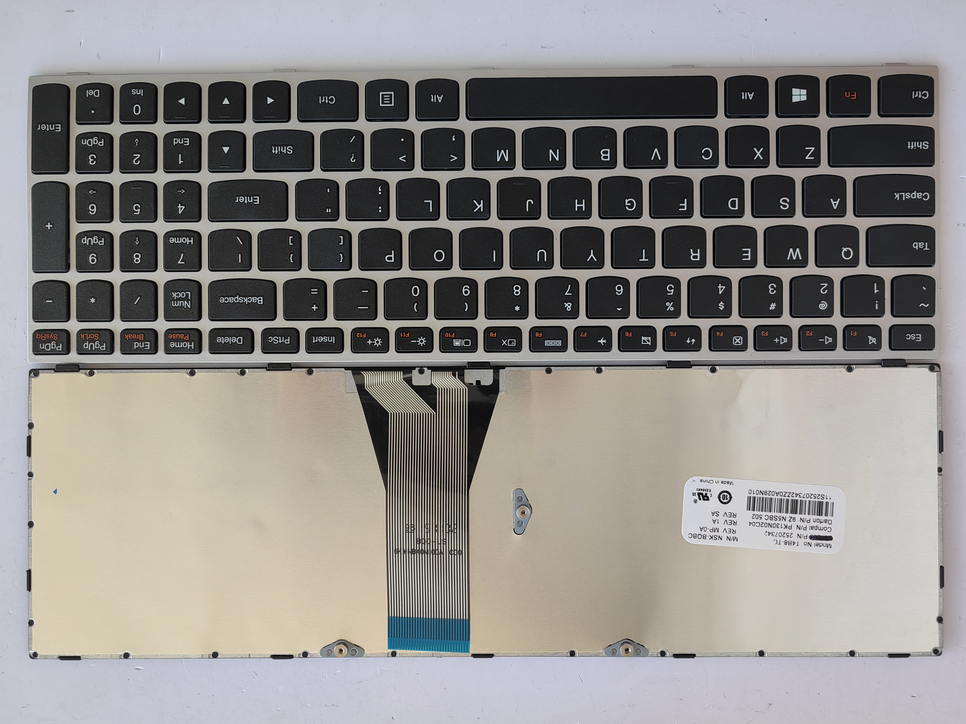 Picture of New Replacement Laptop Keyboard For LENOVO G50/G50-70/G50-30/B50-30/B50-70/Z50-70 SILVER FRAME BLACK (OEM) US Layout